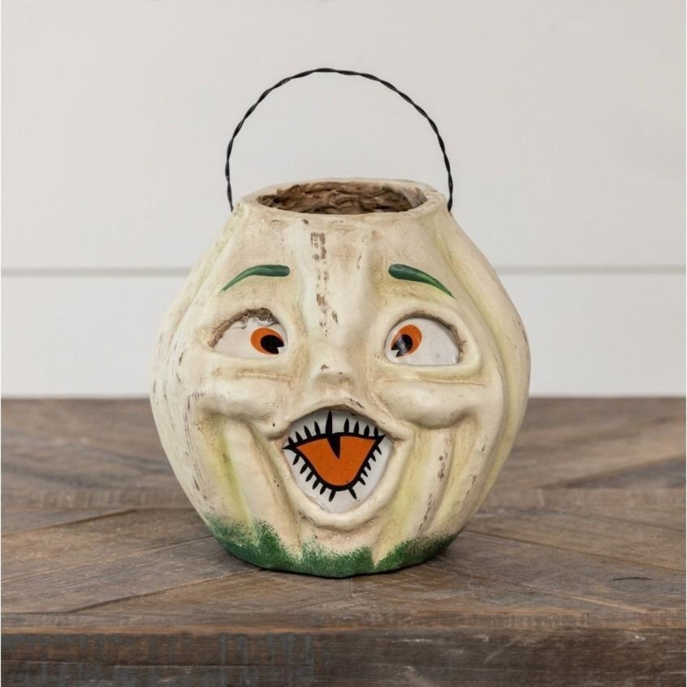 Primitive Halloween Ragon House 7" White Jack O Lantern Choir Boy Bucket NEW